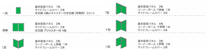 吸音間仕切りの詳細図